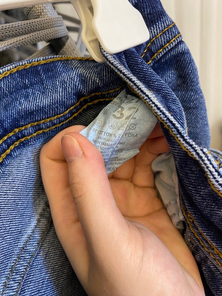 Erkek Mavi Denim Kot Pantolon - Görsel 3