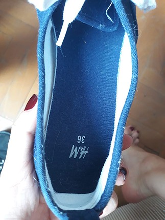 36 Beden lacivert Renk H&M bez ayakkabı. 