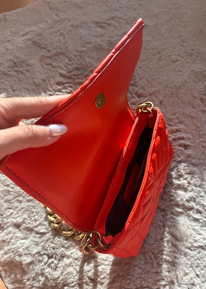 Zara turuncu kol çantası - Görsel 3