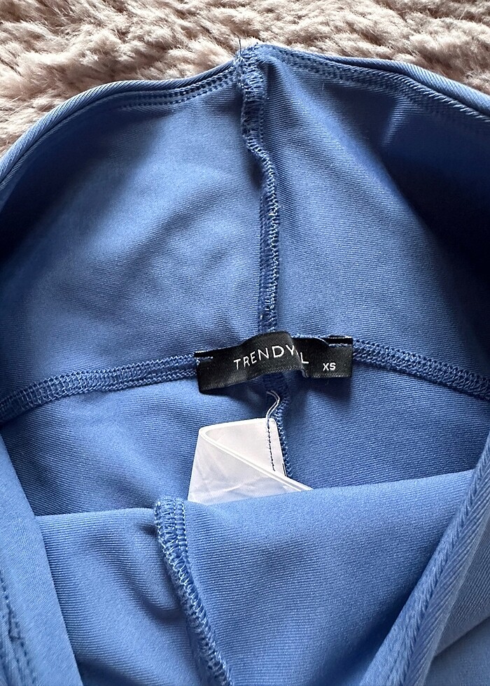 Kısa mavi tayt - Görsel 3