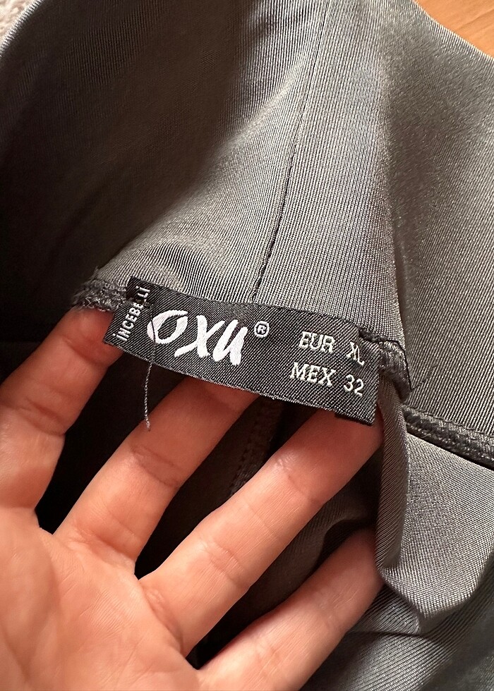 Gri parlak tayt - Görsel 3