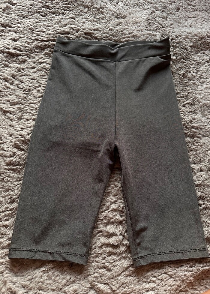 Kısa gri parlak tayt - Görsel 2