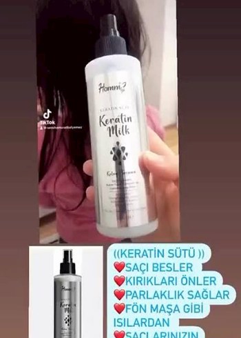 Homm Keratin Milk Saç Bakım Spreyi - Görsel 5