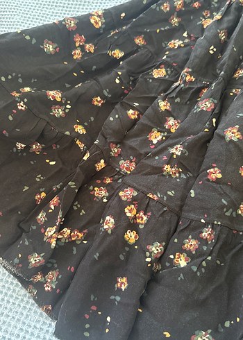 Volan Detaylı Bohem Midi Hamile Eteği - Görsel 2