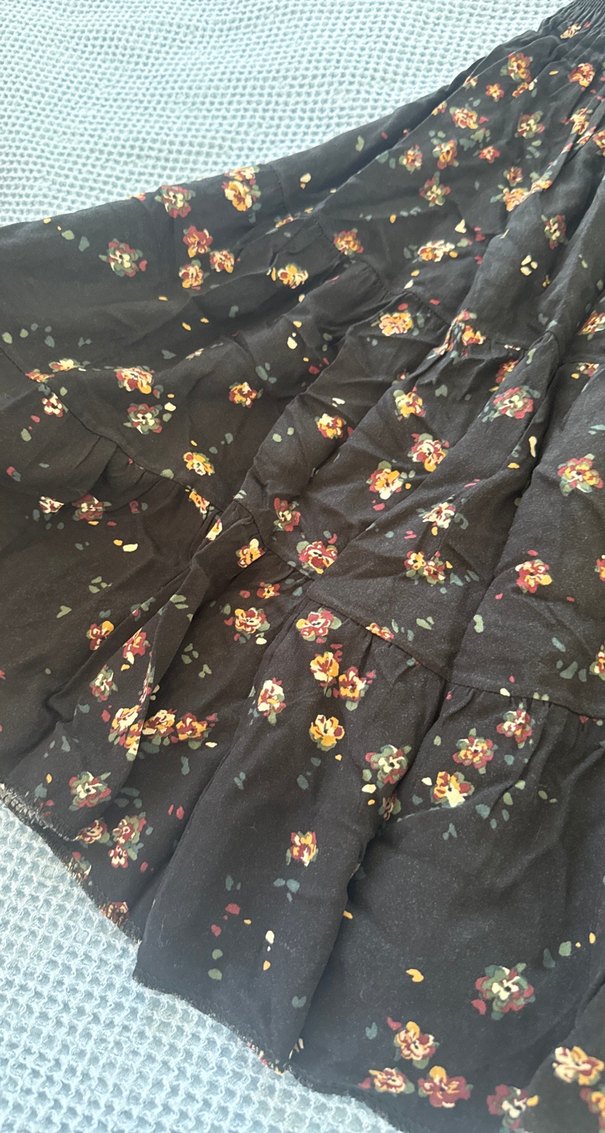 Volan Detaylı Bohem Midi Hamile Eteği - Görsel 2