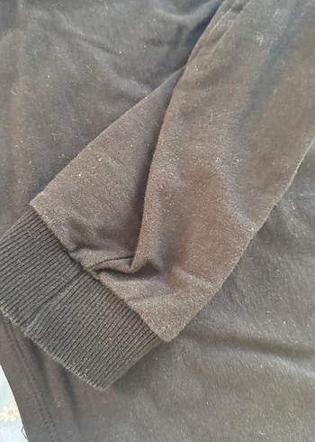 Siyah Pamuklu Hamile Uzun Kollu Tişört - Görsel 3