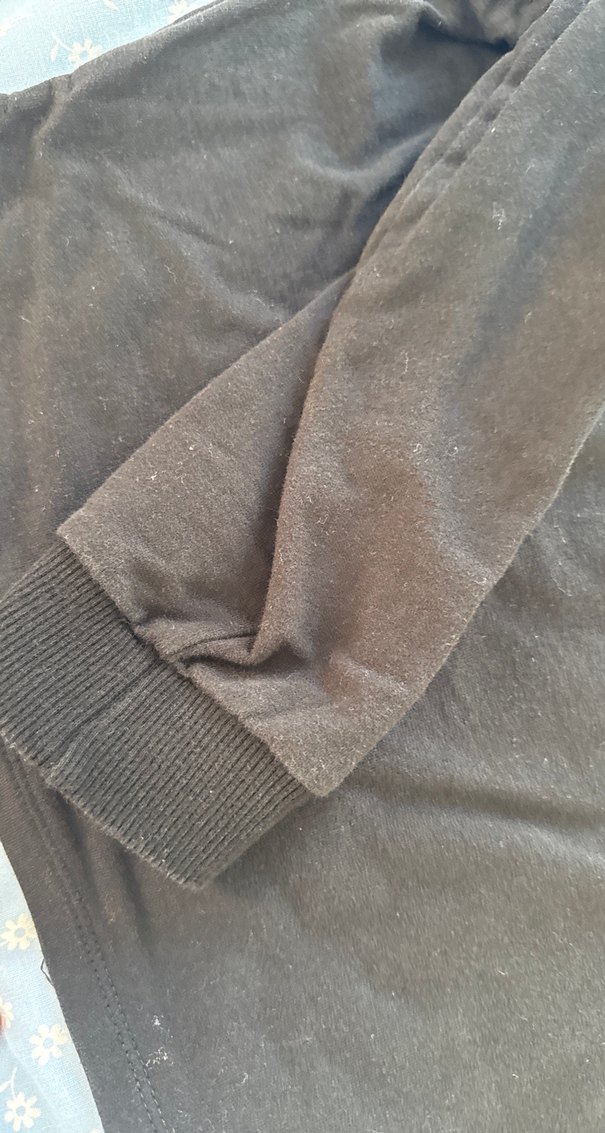 Siyah Pamuklu Hamile Uzun Kollu Tişört - Görsel 3