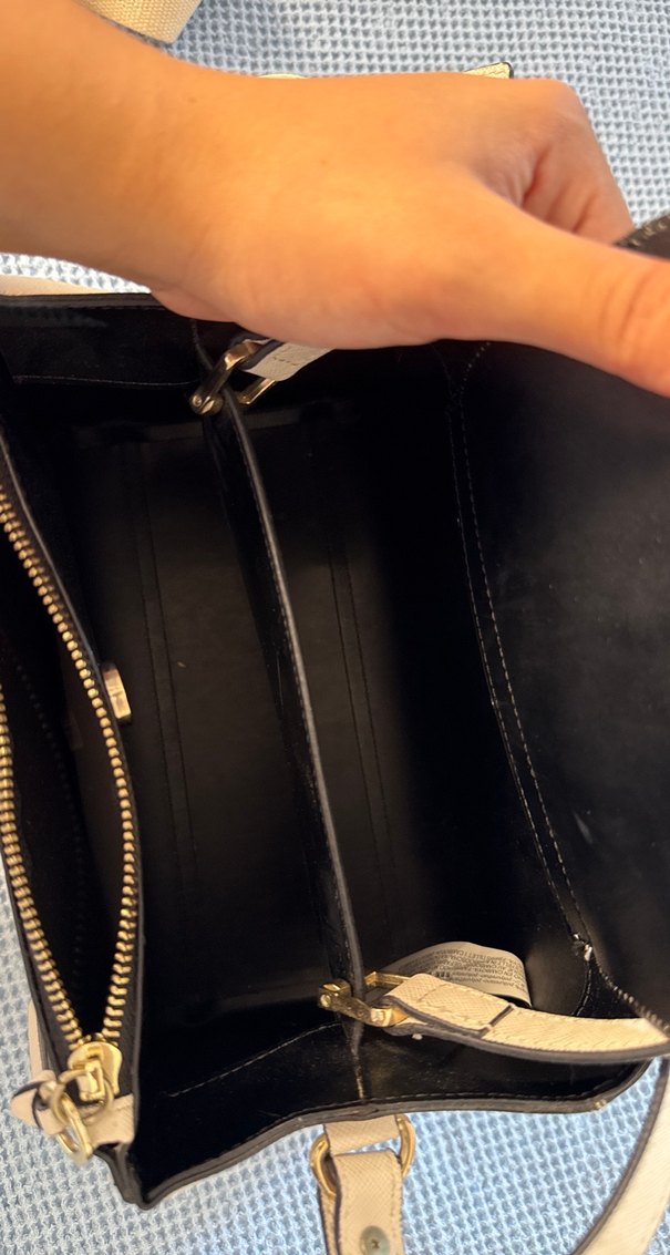 Bej Kadın Fermuarlı Portföy Çanta - Görsel 5