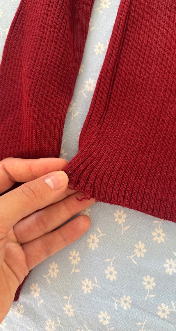 Bordo Balıkçı Yaka İnce Triko Kazak - Görsel 2