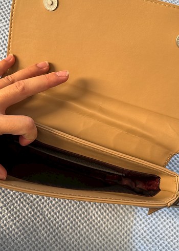 Bej Deri Kadın Omuz Çantası - Görsel 6