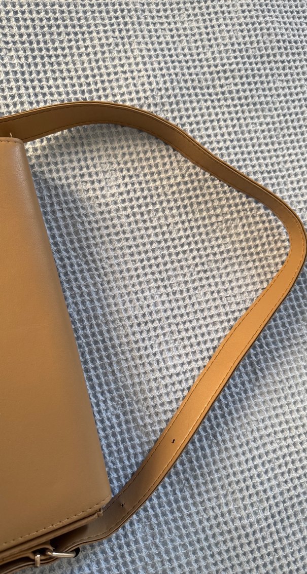 Bej Deri Kadın Omuz Çantası - Görsel 3