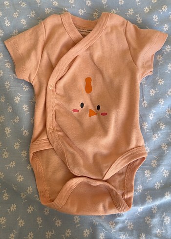 Düğmeli Kahverengi Bebek Kız Body