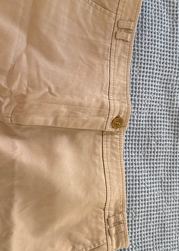 Bej Midi Hamile Keten Etek - Görsel 3