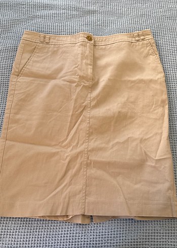 Bej Midi Hamile Keten Etek - Görsel 2