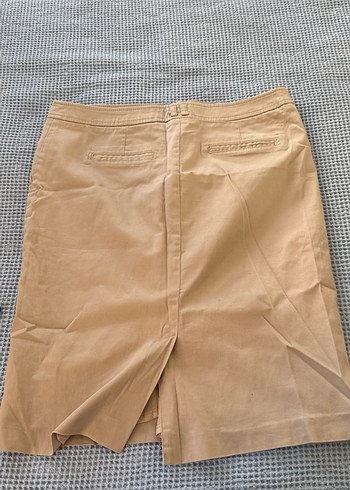 Bej Midi Hamile Keten Etek - Görsel 4