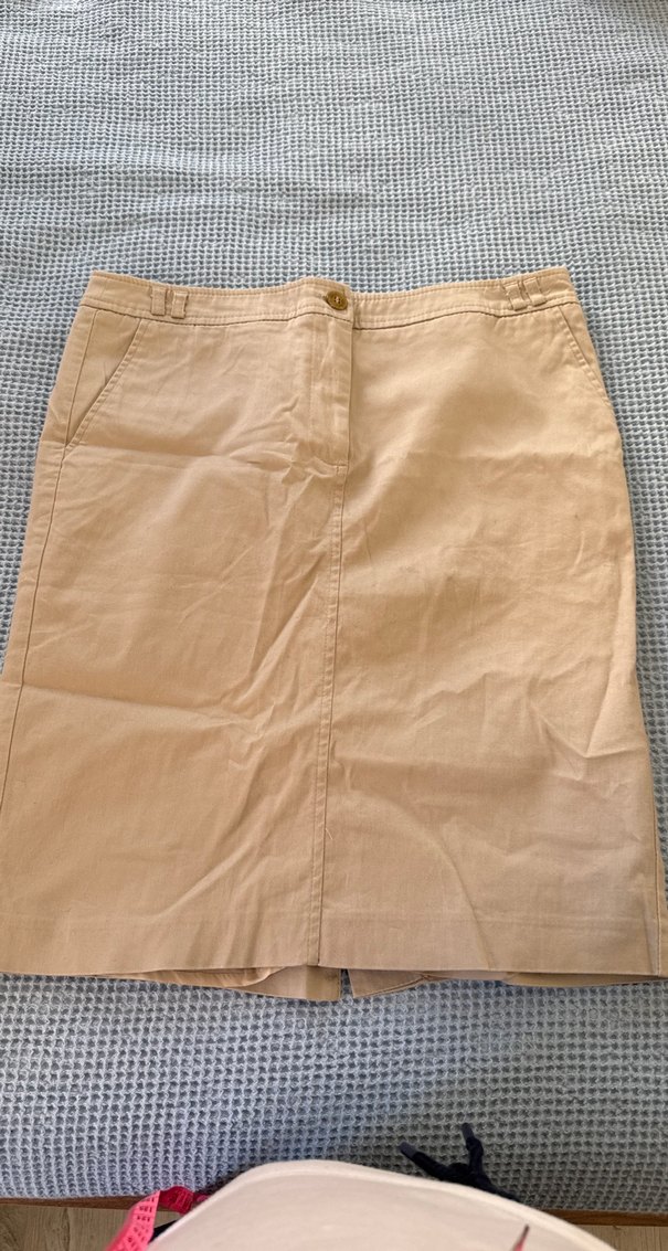 Bej Midi Hamile Keten Etek - Görsel 2