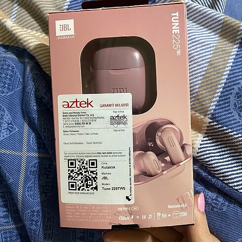 JBL t225 kulakiçi kulaklık pembe