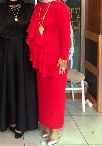 Tuğba&Venn Fırfırlı kalem elbise