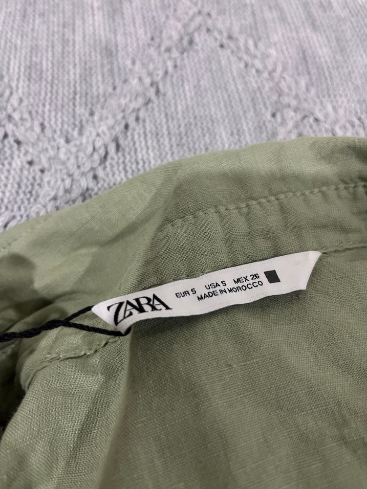 Zara Keten Beli Kemerli Elbise - Görsel 2