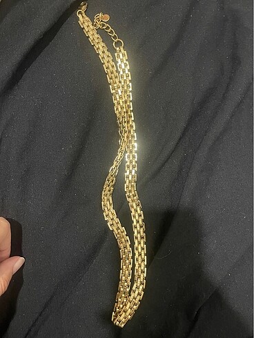 Accessorize Çelik Gold uzun hasır kolye