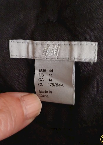 H&M H&M siyah ketennpantolon