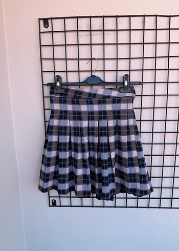 Zara Ekose Pilili Mini Etek