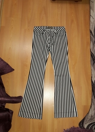 Batik İspanyol Paça çizgili pantolon