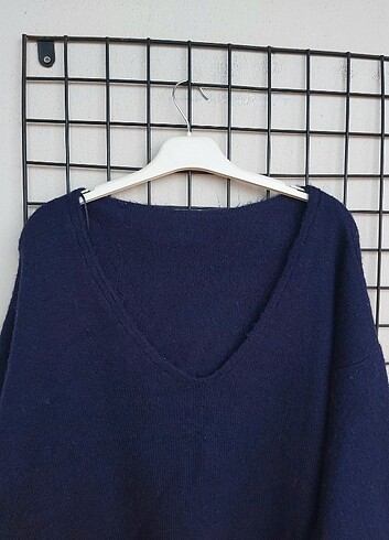 Diğer Lacivert Oversize Kazak