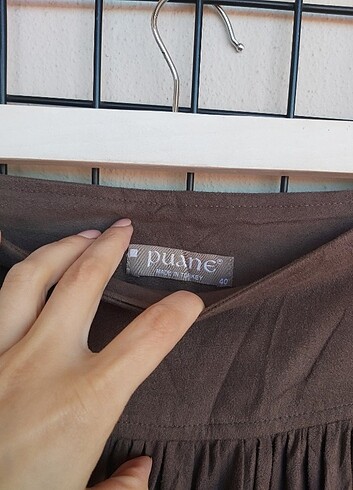 Puane Puane Kahve Süet Etek