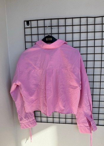 Düğmeli Pembe Mini Gömlek - Görsel 6