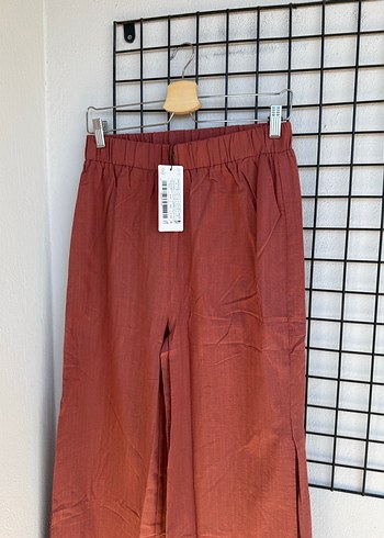 Kadın Kahverengi Keten Salaş Pantolon - Görsel 4