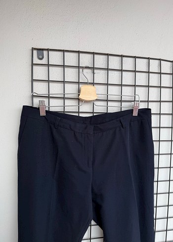 Lacivert Midi Kumaş Kadın Pantolon - Görsel 2