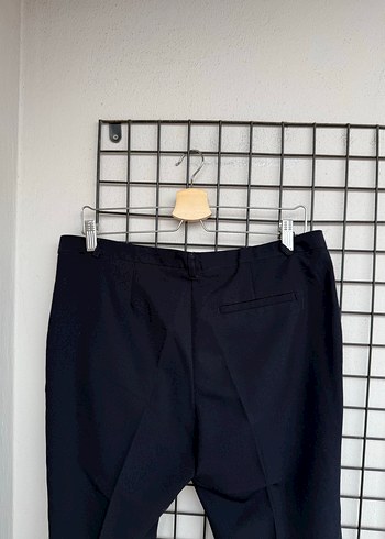 Lacivert Midi Kumaş Kadın Pantolon - Görsel 4