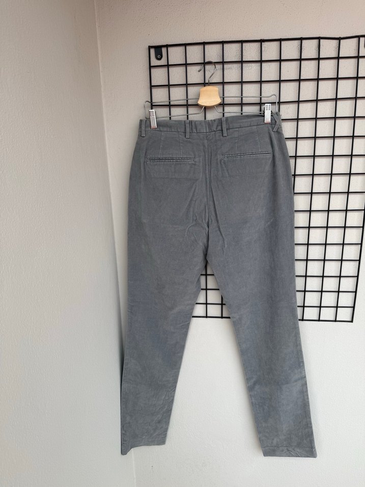 Gri kadife pantolon - Görsel 4