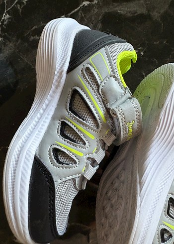25 Beden sarı Renk Sarı Gri Erkek Çocuk Spor Ayakkabı Velcro