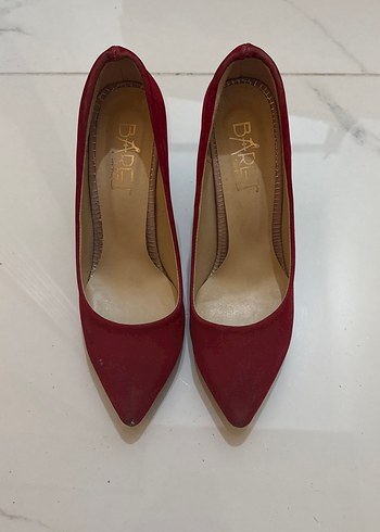 Diğer Bordo Suet Stiletto Kadin Ayakkabi