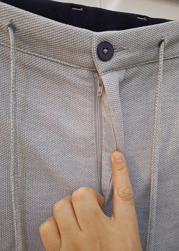 36 Beden gri Renk Gri Kemerli Erkek Mini Şort