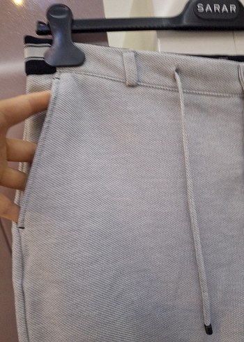 36 Beden Gri Kemerli Erkek Mini Şort