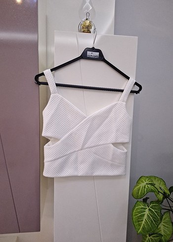 s Beden siyah Renk Siyah Straplez Mini Crop Top