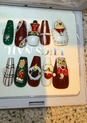 Renkli Yılbaşı Temalı Tırnak Süslemeleri - Görsel 3