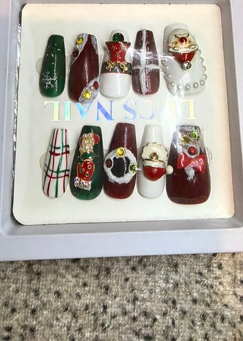 Renkli Yılbaşı Temalı Tırnak Süslemeleri - Görsel 2