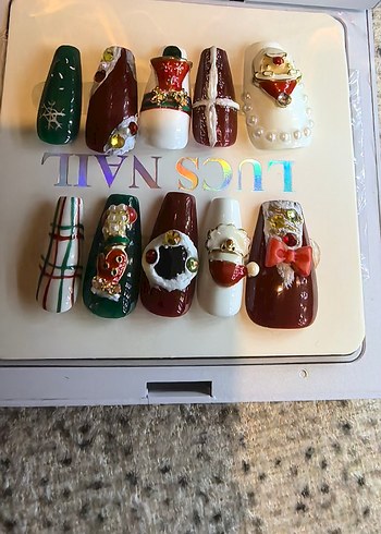 Renkli Yılbaşı Temalı Tırnak Süslemeleri - Görsel 5