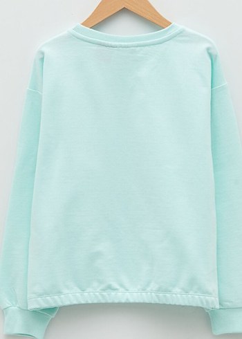 Kız Çocuk Turkuaz Snoopy Baskılı Sweatshirt - Görsel 2