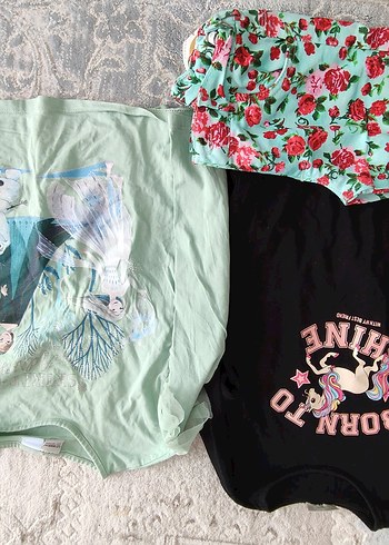 Çiçek Desenli Pamuklu Kız gömlek - Görsel 3