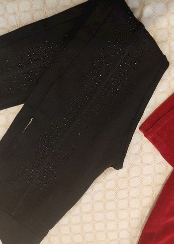 Kız Çocuk Kırmızı Dar Kesim Eşofman Altı - Görsel 2