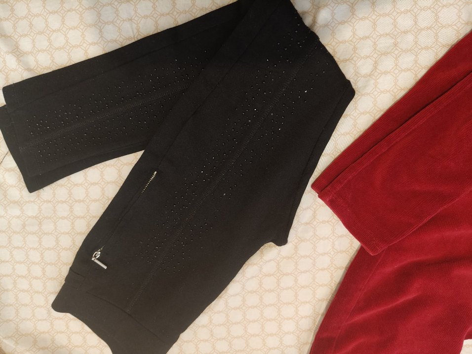 Kız Çocuk Kırmızı Dar Kesim Eşofman Altı - Görsel 2