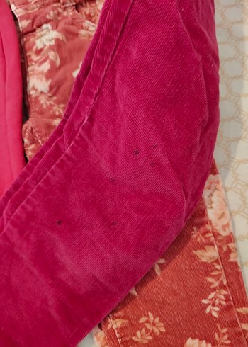 Kız Çocuk Pembe Bohem Düğmeli Pantolon - Görsel 4