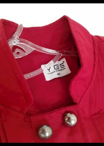 Kırmızı Vintage Uzun Kollu Uzun Elbise - Görsel 3