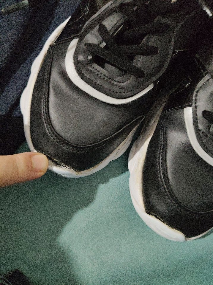 Siyah Elastik Bağcıklı Stiletto Topuklu Spor Ayakkabı - Görsel 4