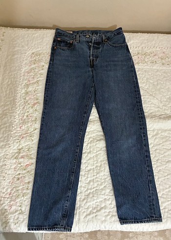 Levis Koyu Mavi Yuksek Bel Denim Jean